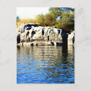 Bible Verses Quote about Trust Proverbs 3:5-6 Postcard