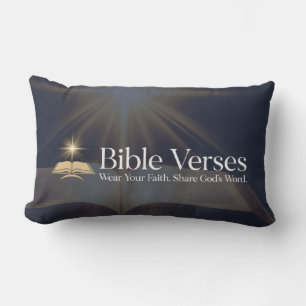 Bible Verses Wear Your Faith Open Bible Lumbar Cushion