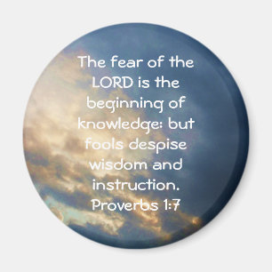 Bible Verses Wisdom Quote Saying Proverbs 1:7 Magnet