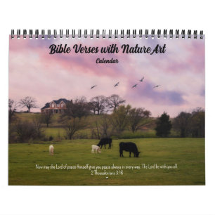 Bible Verses with Nature Art Calendar