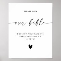 Bible Wedding Guestbook Sign