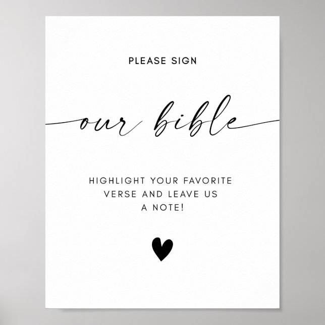 Bible Wedding Guestbook Sign (Front)