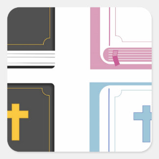 bibles square sticker