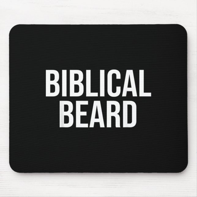 Biblical Beard Funny Christian Men Beard Dad Mouse Pad (Front)