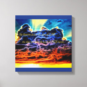 Biblical Electrified Cumulus Clouds Skyscape Canvas Print