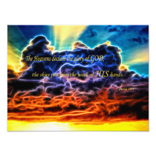 Biblical Electrified Cumulus Clouds Skyscape Photo Print