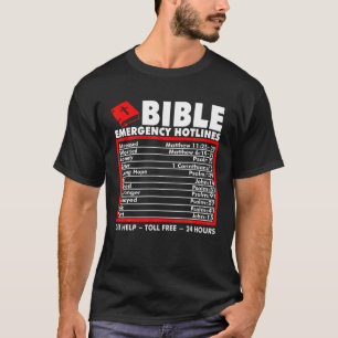 Biblical Emergency Numbers Cool Christian Design T-Shirt
