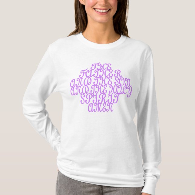 BIBLICAL LACE...(purple) T-Shirt (Front)