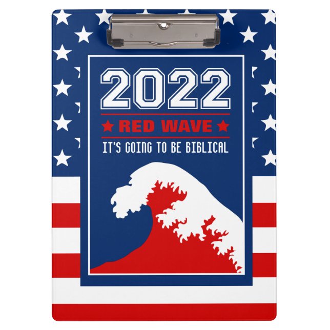 Biblical Midterms 2022 Red Wave Clipboard (Front)
