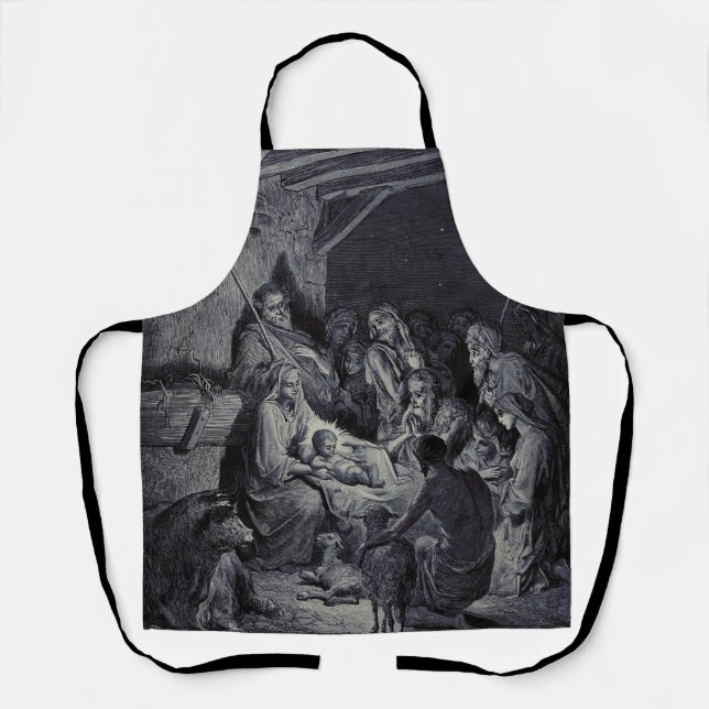 Biblical nativity scene apron (Front)