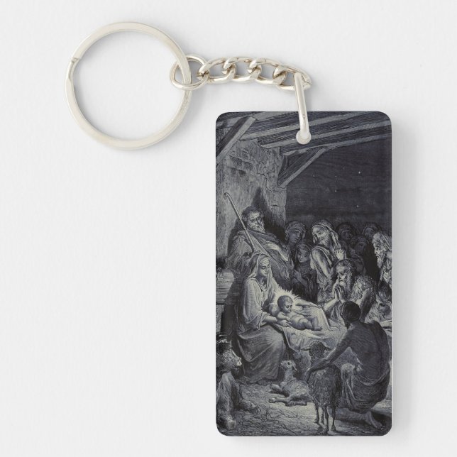 Biblical nativity scene key ring (Front)