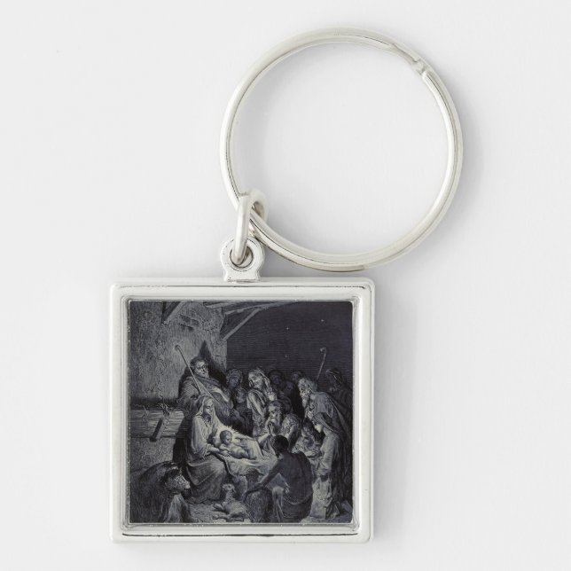 Biblical nativity scene key ring (Front)