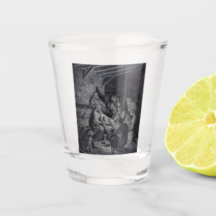 Biblical nativity scene shot glass