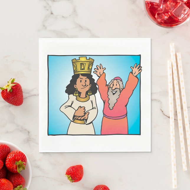 Biblical Queen and Prophet Faith-Based Characters Napkin (Creator Uploaded)