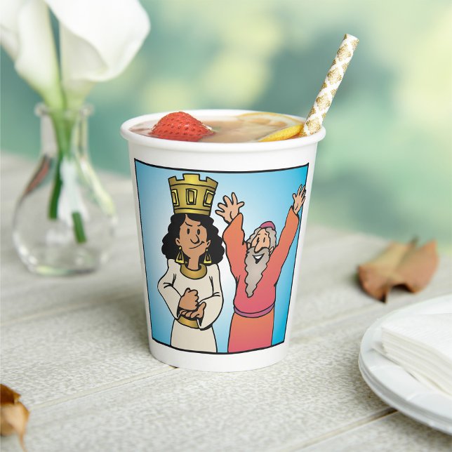 Biblical Queen and Prophet Faith-Based Characters Paper Cups (Creator Uploaded)