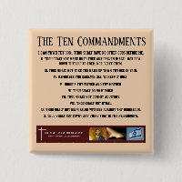 Biblical Signs ITH "Ten Commandments" Button