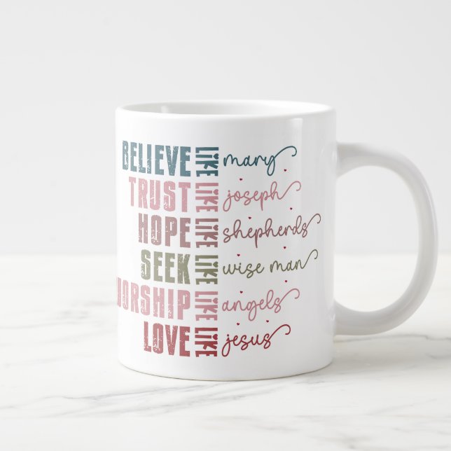 Biblical Virtues Large Coffee Mug (Right)