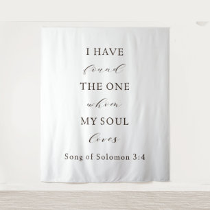 Biblical Wedding Backdrop – Song of Solomon 3:4 Qu Tapestry