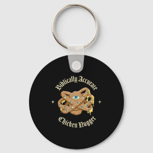Biblically Accurate Chicken Nugget  Key Ring