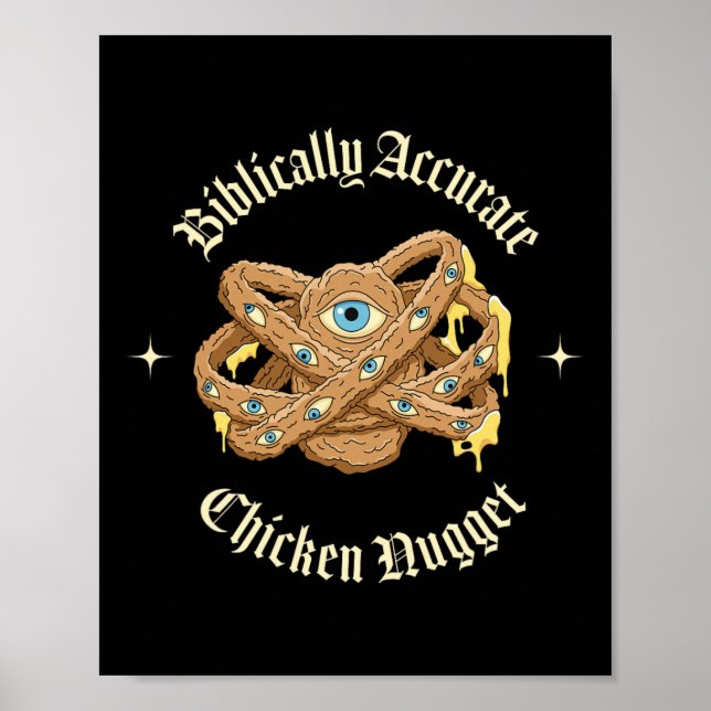 Biblically Accurate Chicken Nugget  Poster (Front)