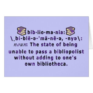 Bibliomania Blank Card
