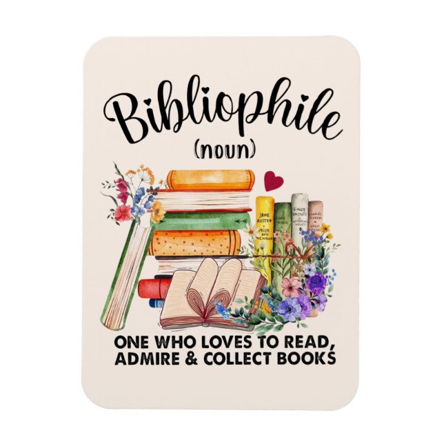Bibliophile Definition Magnet (Vertical)