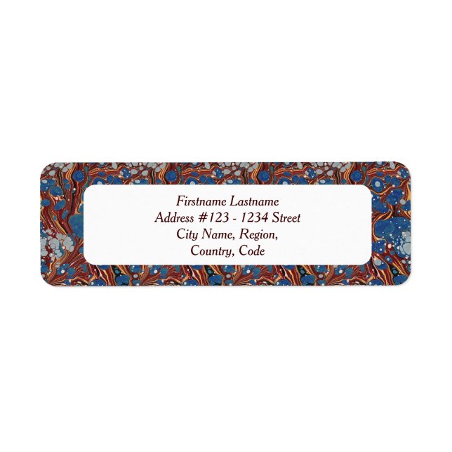 Bibliophile's Address Labels (Marbled) (Front)