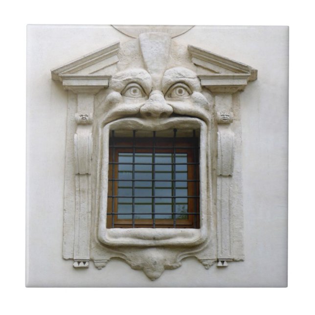 Bibliotheca Hertziana's window. Rome, ceramic tile (Front)