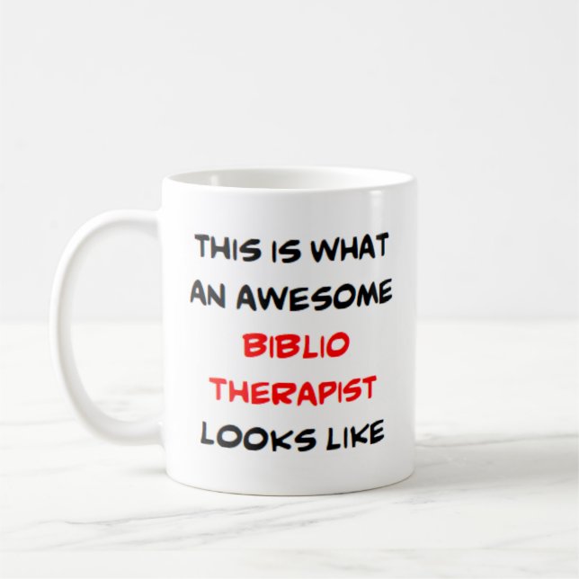 bibliotherapist, awesome Mug (Left)