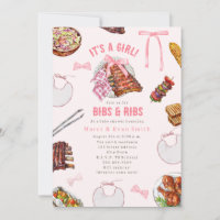 Bibs & Ribs BBQ Cookout Girl Baby Shower