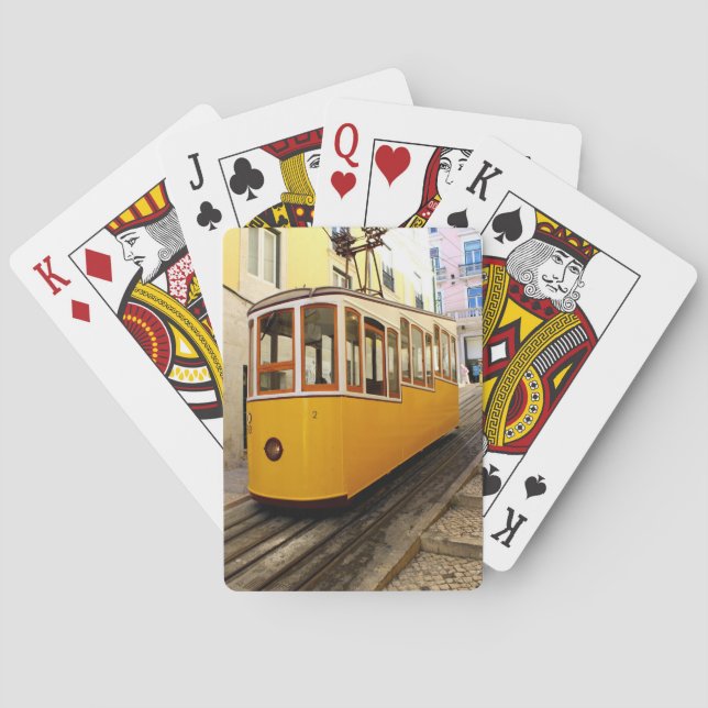 Bica Funicular, Lisbon, Portugal Playing Cards (Back)