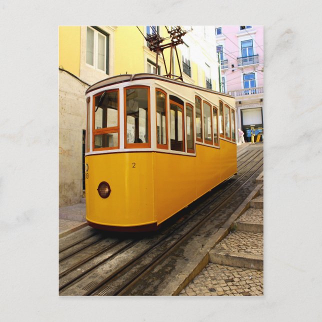Bica Funicular, Lisbon, Portugal Postcard (Front)