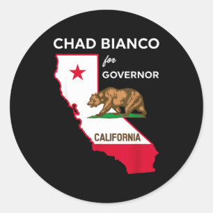 Bicanco 2026 Chad Bianco For Governor Of Californi Classic Round Sticker