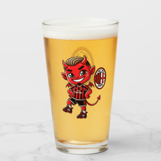 Bicchiere Milan calcio Glass (Front Filled)
