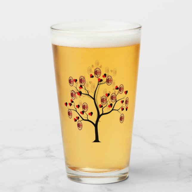 Bicchiere Milan calcio Glass (Back Filled)