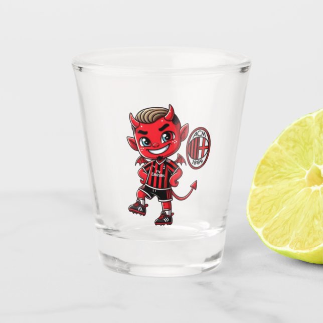 Bicchiere Milan calcio Shot Glass (Front)