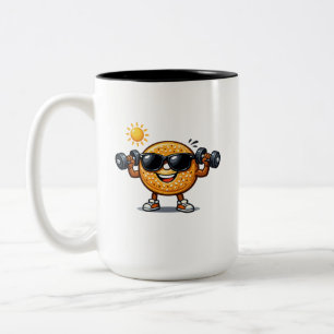 Bicep Bagel Two-Tone Coffee Mug