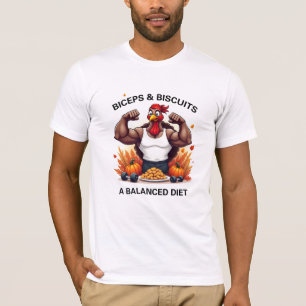Biceps & Biscuits A Balanced Diet Thanksgiving Fit T-Shirt