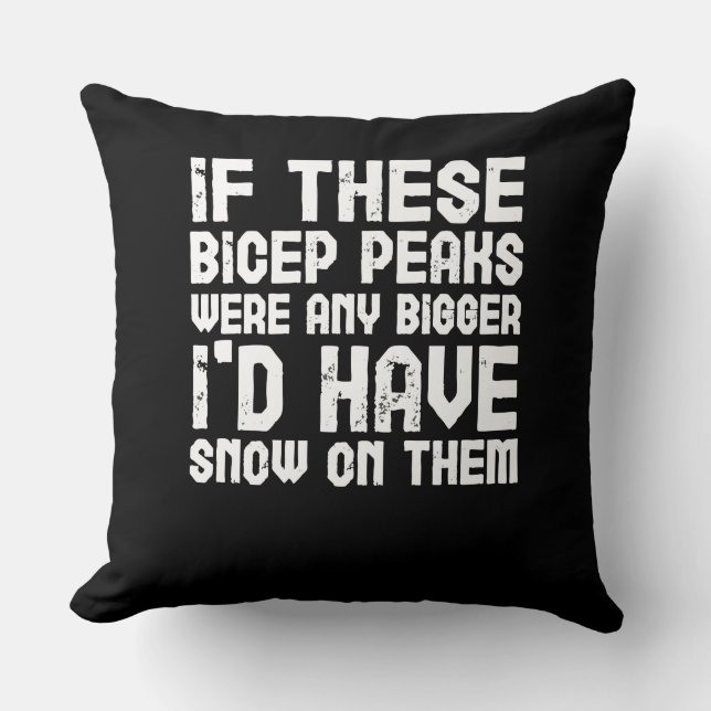 Biceps Fitness Gym Workout Arm Day Cushion (Front)