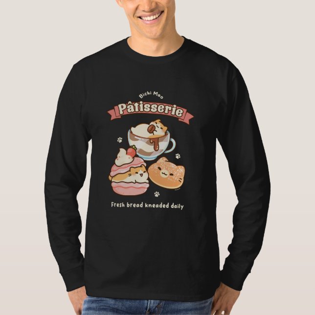 Bichi Mao Patisserie Fresh Bread Kneaded Cute Cat  T-Shirt (Front)