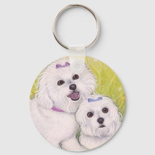 Bichon Babies key ring