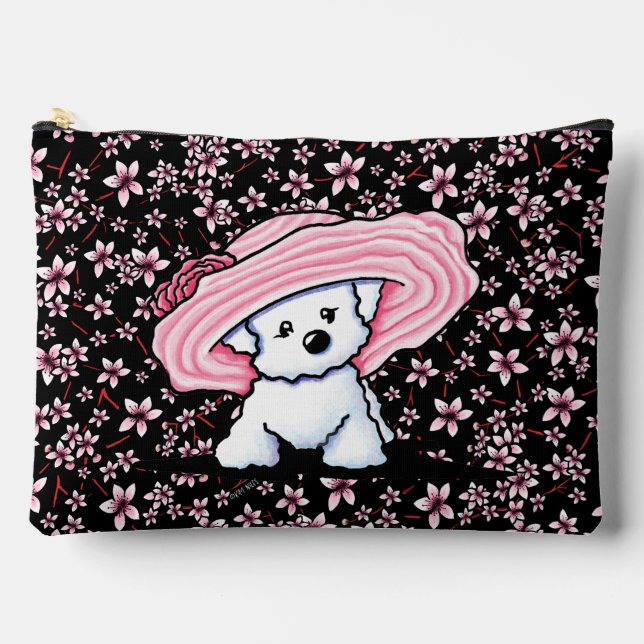 Bichon Cherry Blossom Accessory Pouch (Front)
