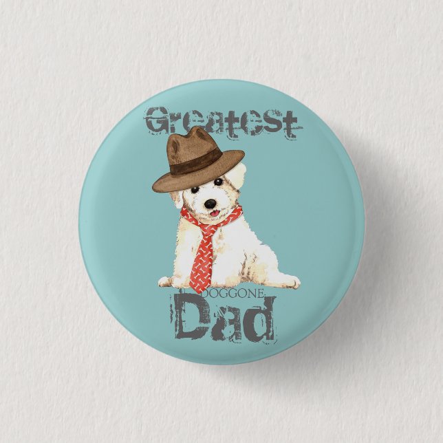Bichon Dad 3 Cm Round Badge (Front)