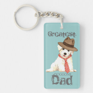 Bichon Dad Key Ring