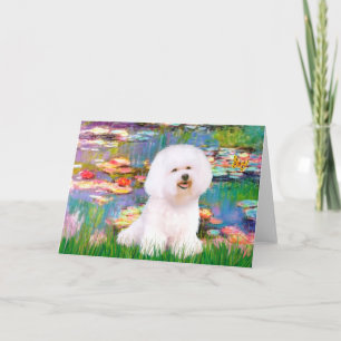 Bichon Frise 1 - Lilies 2 Card