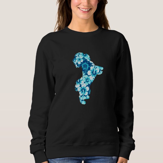 Bichon Frise Aloha Hawaiian Dog 2 Sweatshirt (Front)