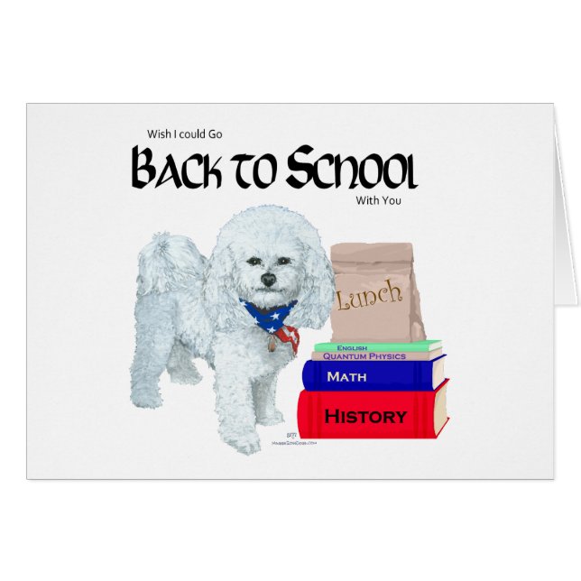 Bichon Frise Back to School (Front Horizontal)
