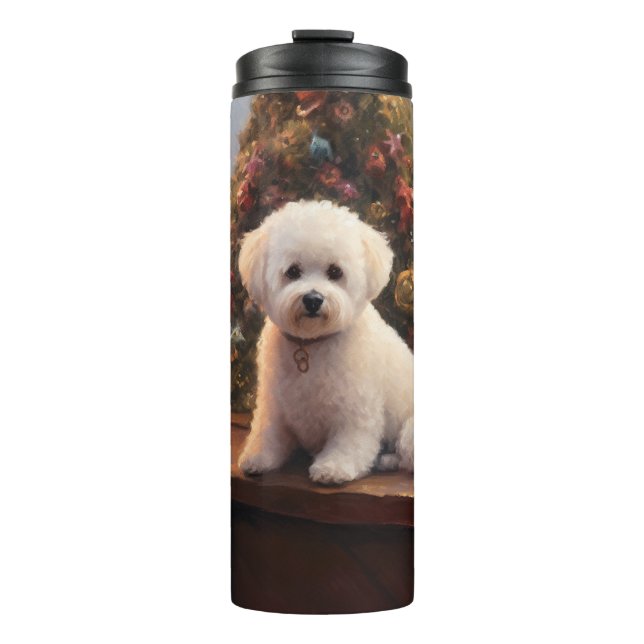 Bichon Frise Christmas Cruise: Pawsome Holiday  Thermal Tumbler (Front)