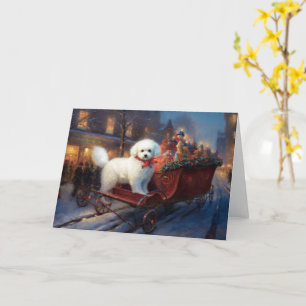 Bichon Frise Christmas Festive Season Card