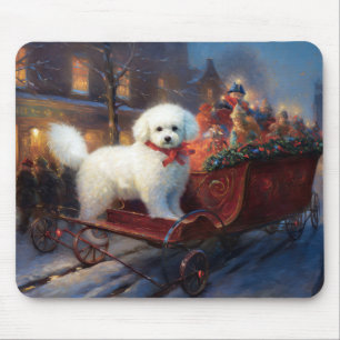 Bichon Frise Christmas Festive Season Mouse Pad